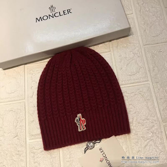 MONCIER蒙口 專櫃同步時尚百搭款 原單羊毛帽子圍巾套裝 LLWJ7108
